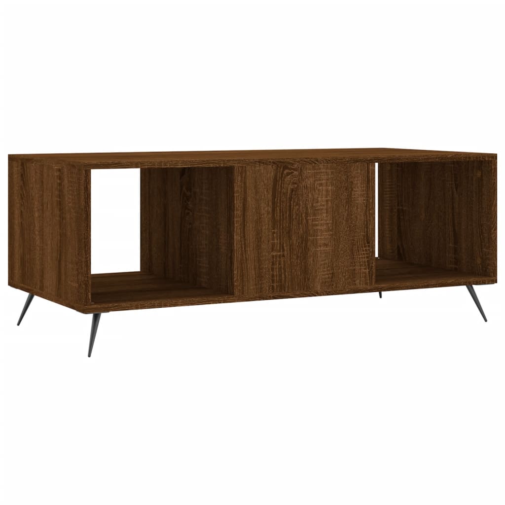Coffee Table Brown Oak 102x50x40 cm Engineered Wood