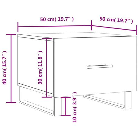 Coffee Table 50X50X40 Cm Engineered Wood