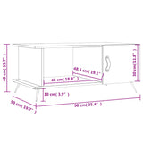 Coffee Table 90X50X40 Cm Engineered Wood