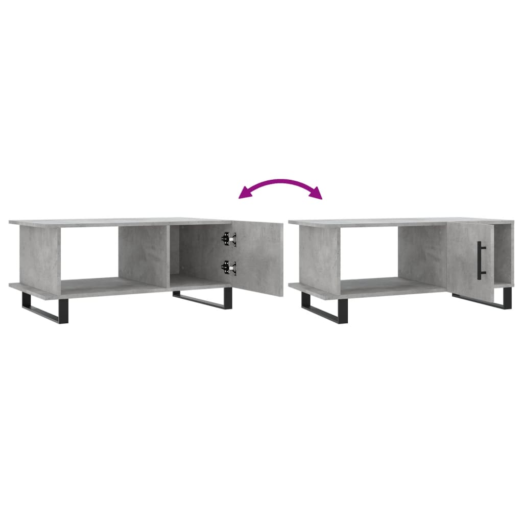 Coffee Table Concrete Grey 90x50x40 cm Engineered Wood