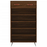 Shoe Cabinet Brown Oak 60x35x105 cm Engineered Wood