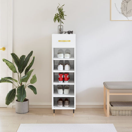 Shoe Cabinet 30X35X105 Cm Engineered Wood