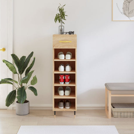Shoe Cabinet 30X35X105 Cm Engineered Wood