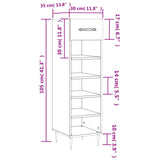 Shoe Cabinet 30X35X105 Cm Engineered Wood