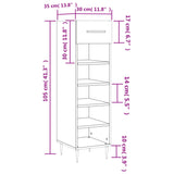 Shoe Cabinet 30X35X105 Cm Engineered Wood