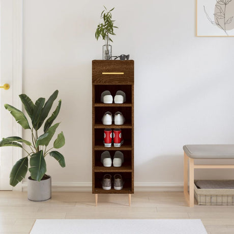 Shoe Cabinet 30X35X105 Cm Engineered Wood