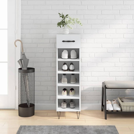 Shoe Cabinet 30X35X105 Cm Engineered Wood