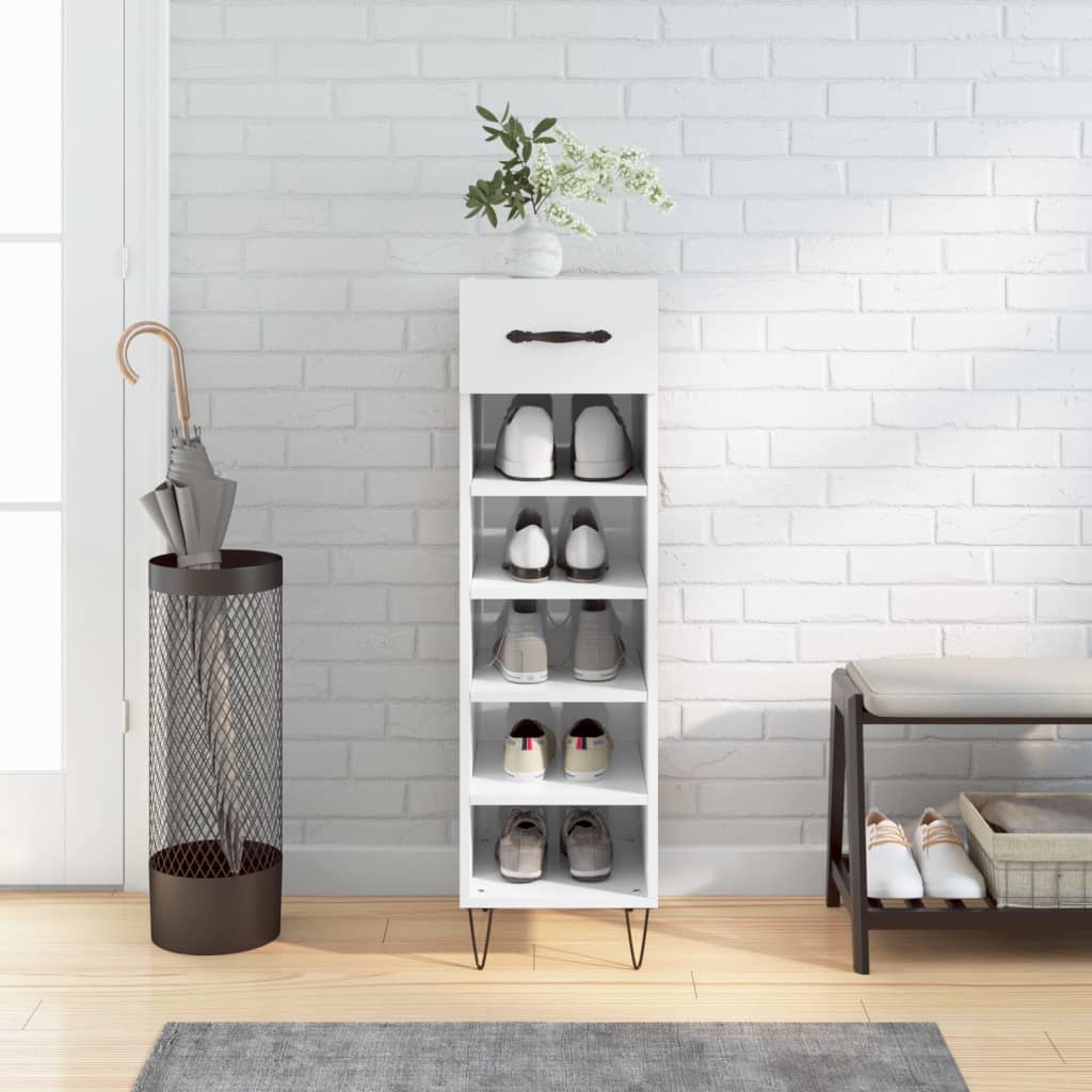 Shoe Cabinet 30X35X105 Cm Engineered Wood