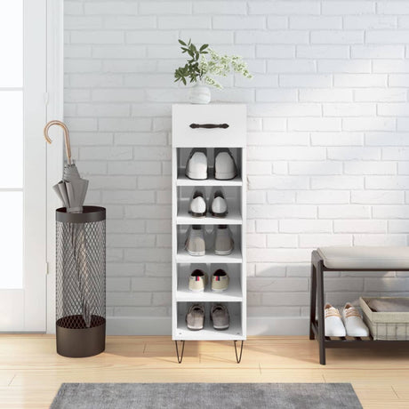 Shoe Cabinet 30X35X105 Cm Engineered Wood