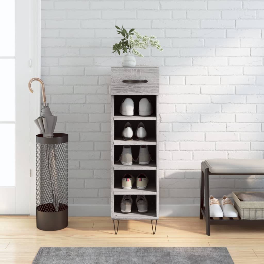 Shoe Cabinet 30X35X105 Cm Engineered Wood