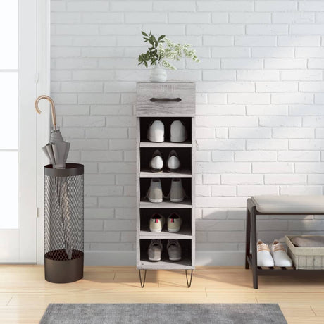 Shoe Cabinet 30X35X105 Cm Engineered Wood