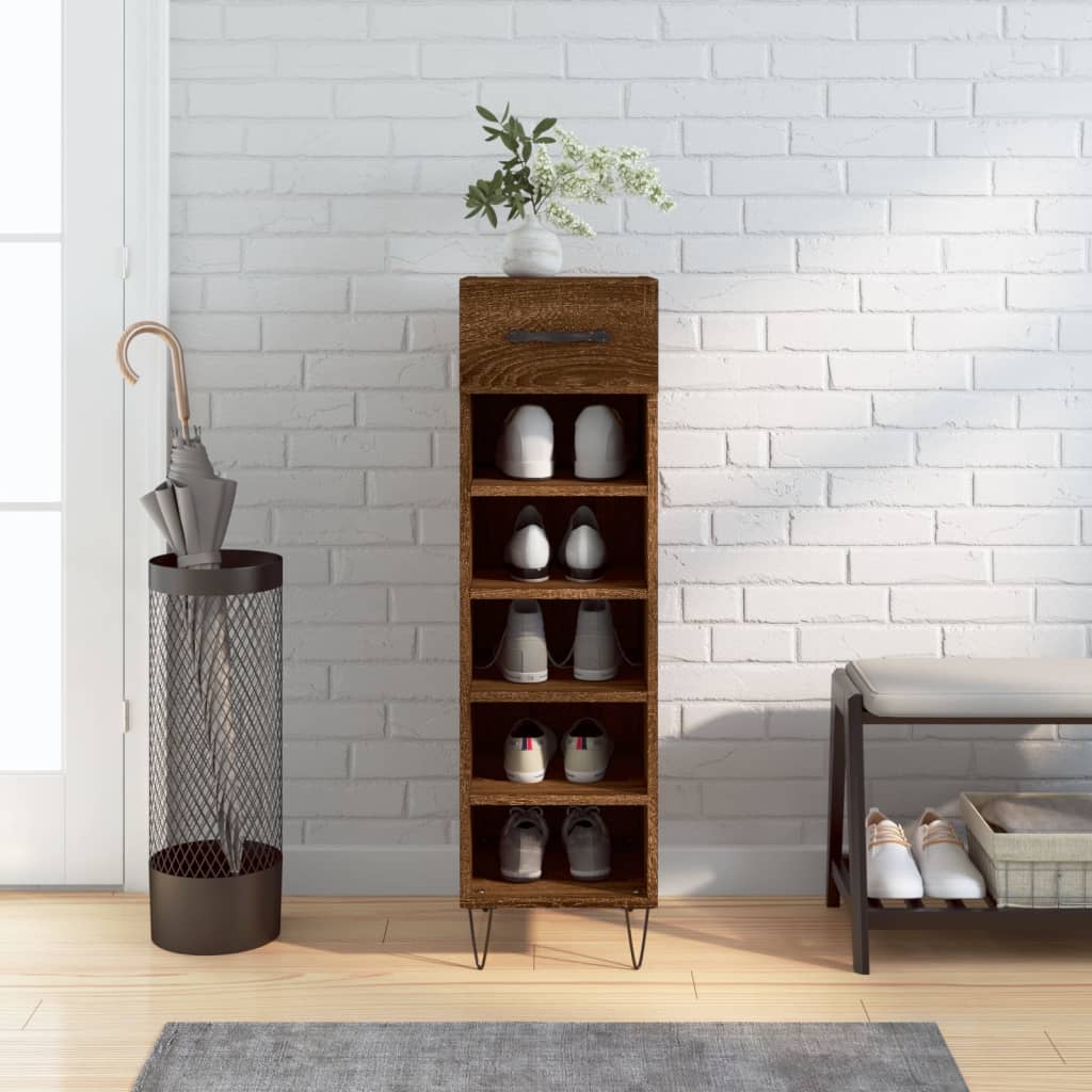 Shoe Cabinet 30X35X105 Cm Engineered Wood