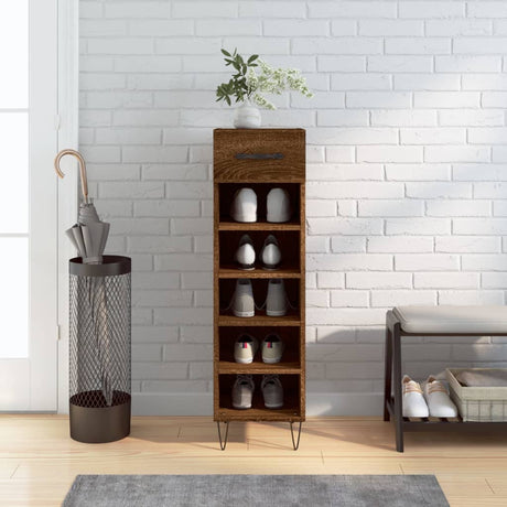 Shoe Cabinet 30X35X105 Cm Engineered Wood