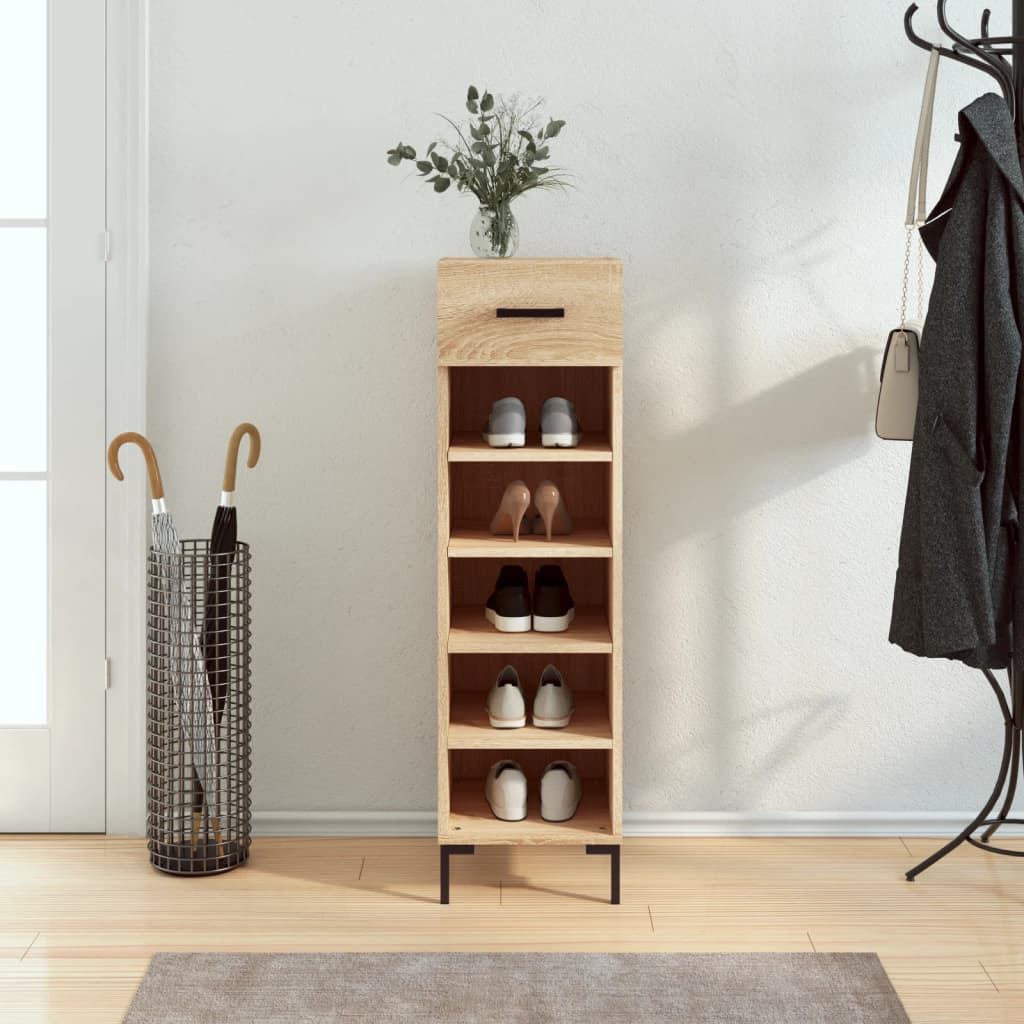 Shoe Cabinet 30X35X105 Cm Engineered Wood