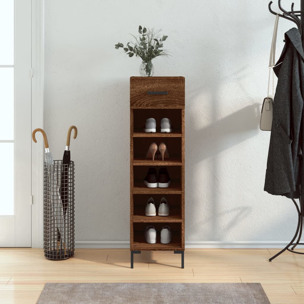 Shoe Cabinet 30X35X105 Cm Engineered Wood