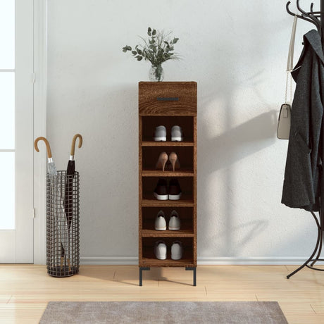 Shoe Cabinet 30X35X105 Cm Engineered Wood