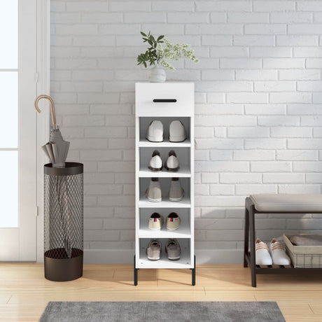Shoe Cabinet 30X35X105 Cm Engineered Wood