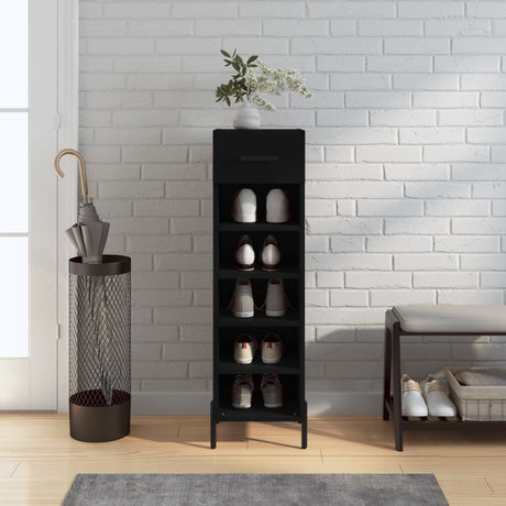 Shoe Cabinet 30X35X105 Cm Engineered Wood
