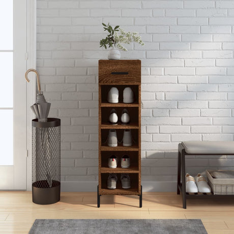 Shoe Cabinet 30X35X105 Cm Engineered Wood