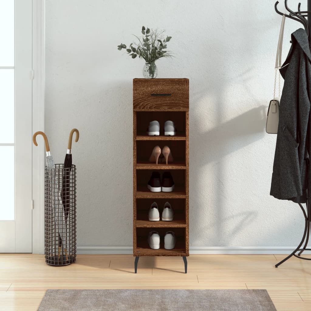 Shoe Cabinet 30X35X105 Cm Engineered Wood