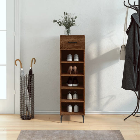 Shoe Cabinet 30X35X105 Cm Engineered Wood