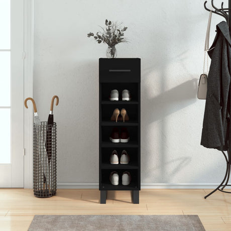 Shoe Cabinet 30X35X105 Cm Engineered Wood