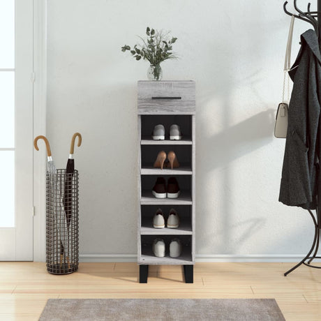 Shoe Cabinet 30X35X105 Cm Engineered Wood