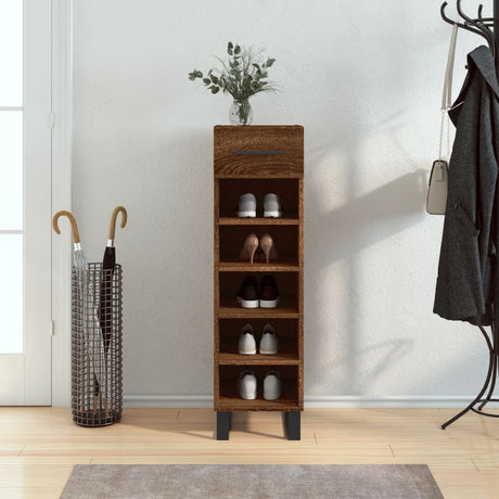 Shoe Cabinet 30X35X105 Cm Engineered Wood