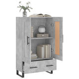 Highboard Concrete Grey 69.5x31x115 cm Engineered Wood
