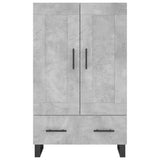 Highboard Concrete Grey 69.5x31x115 cm Engineered Wood