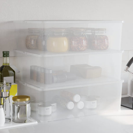 Plastic Storage Boxes 6 Pcs Stackable