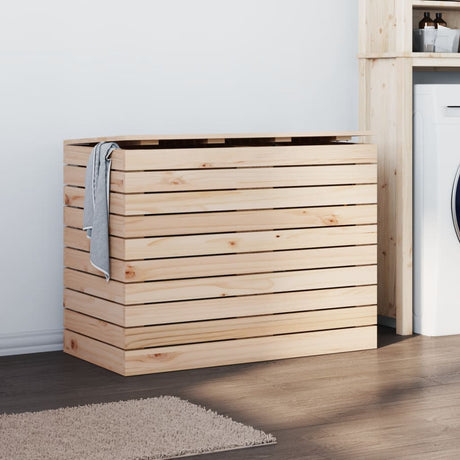 Laundry Basket Solid Wood Pine