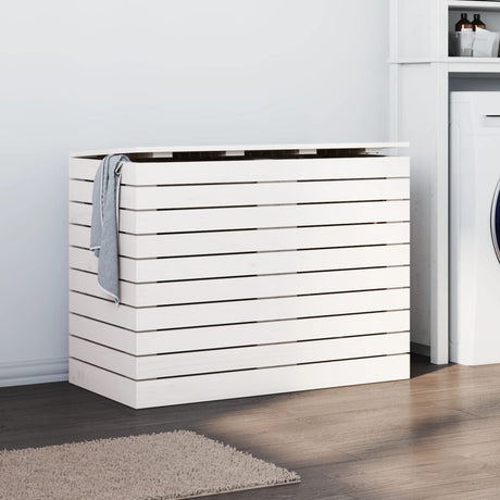 Laundry Basket Solid Wood Pine