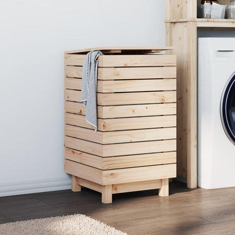 Laundry Basket 88.5X44X76 Cm Solid Wood Pine