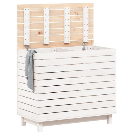 Laundry Basket 88.5X44X76 Cm Solid Wood Pine