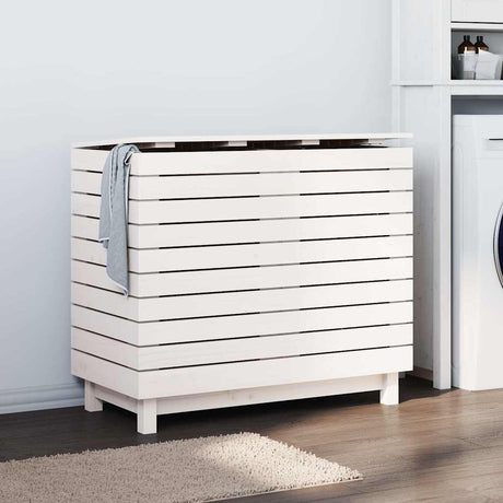 Laundry Basket 88.5X44X76 Cm Solid Wood Pine
