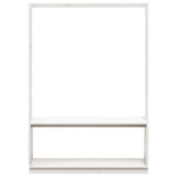 Clothes Rack With Shoe Storage 113X40X157.5 Cm Solid Wood Pine