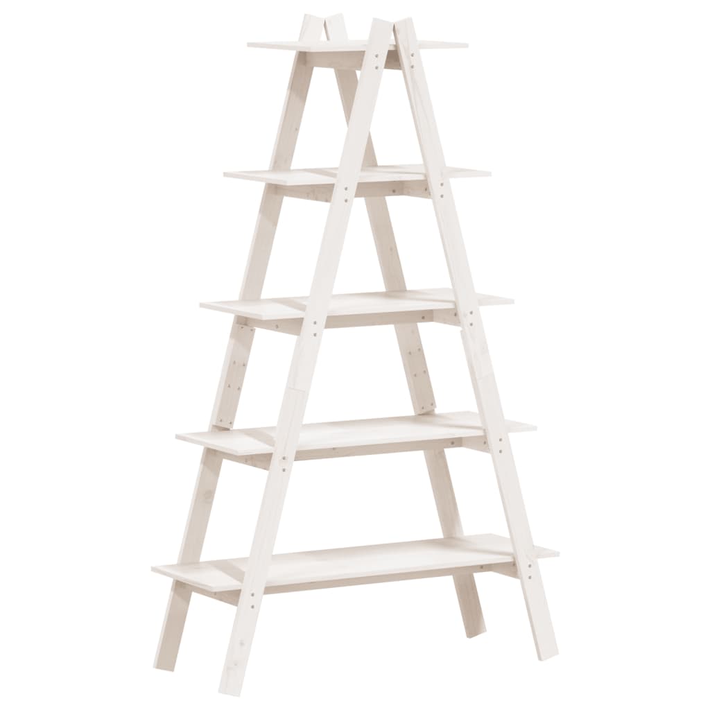 5-Tier Shelf A-Shape 110X40X180.5 Cm Solid Wood Pine