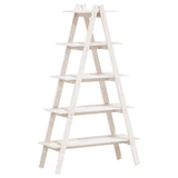 5-Tier Shelf A-Shape 110X40X180.5 Cm Solid Wood Pine