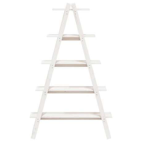 5-Tier Shelf A-Shape 110X40X180.5 Cm Solid Wood Pine