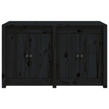 Outdoor Kitchen Cabinet Black Solid Wood Pine