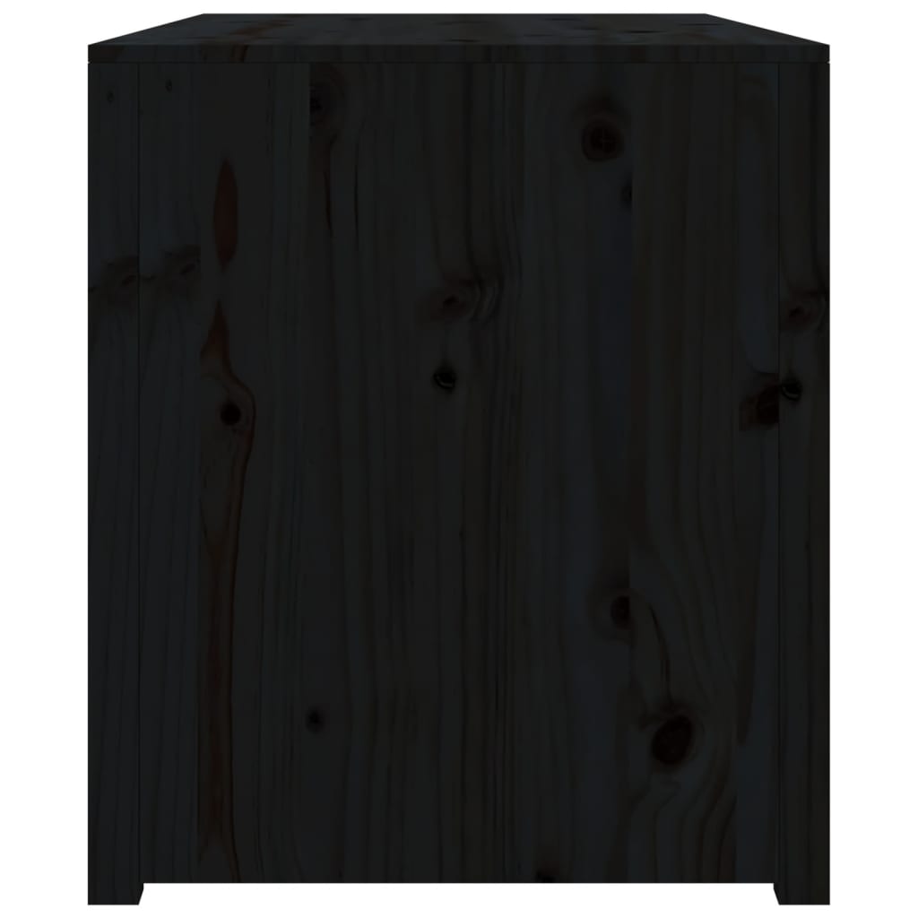 Outdoor Kitchen Cabinet Black Solid Wood Pine