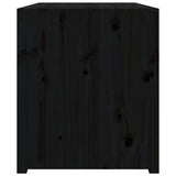 Outdoor Kitchen Cabinet Black Solid Wood Pine
