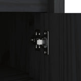 Outdoor Kitchen Cabinet Black Solid Wood Pine