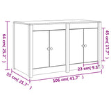 Outdoor Kitchen Cabinet Black Solid Wood Pine