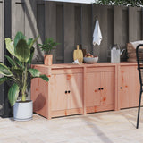 Outdoor Kitchen Cabinet Black Solid Wood Pine