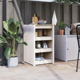 Outdoor Kitchen Cabinet Black Solid Wood Pine