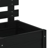 Garden Planter With Rack Black Solid Wood Pine