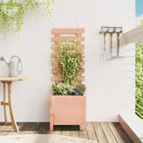 Garden Planter With Rack Black Solid Wood Pine