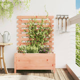 Garden Planter With Rack Black Solid Wood Pine